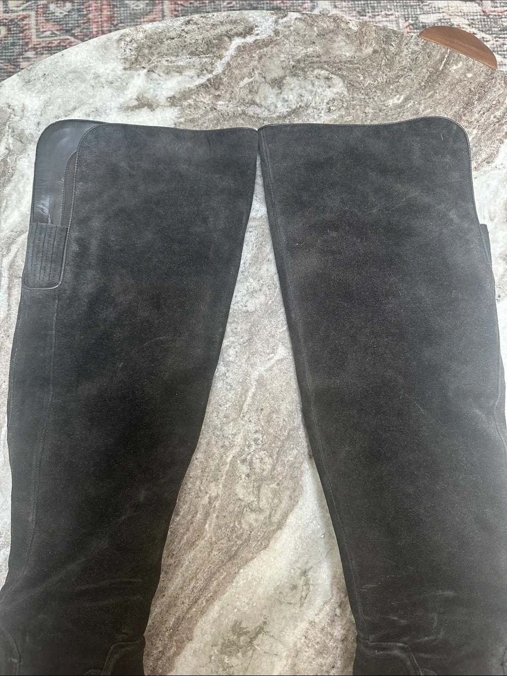 Vince Camuto Melaya Over the Knee Suede Gray Boots Sz 8.5